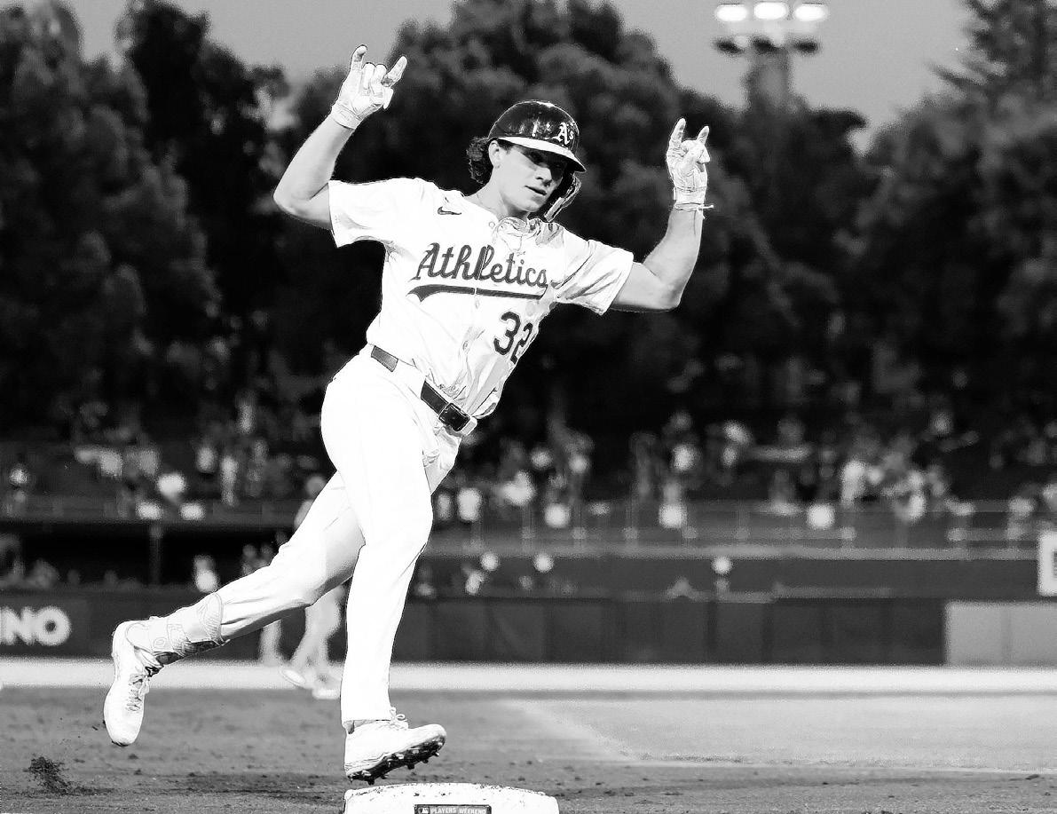 Athletics end long slide against Angels