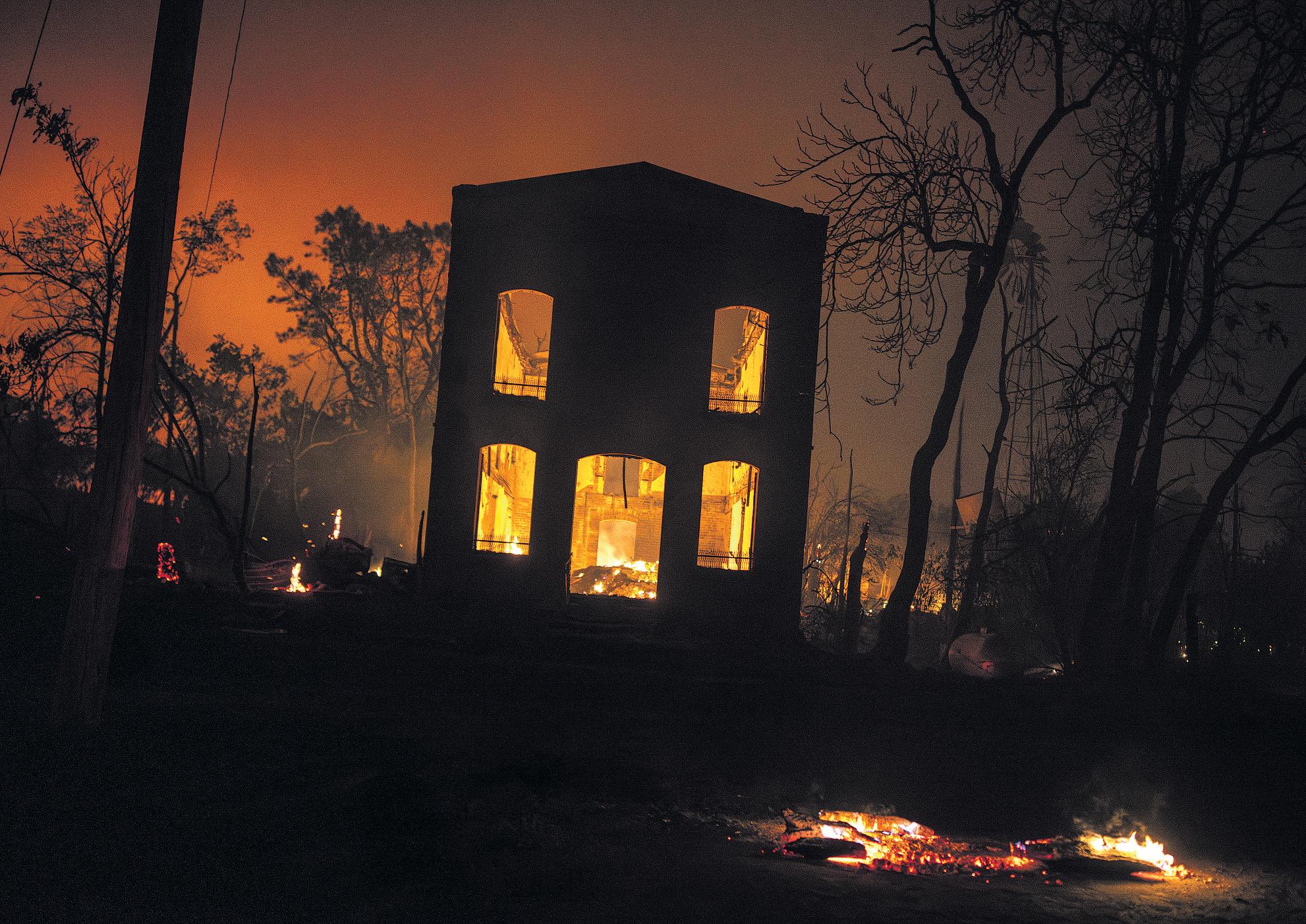 Wildfires erupt in northern part of state, burning Gold Rush town