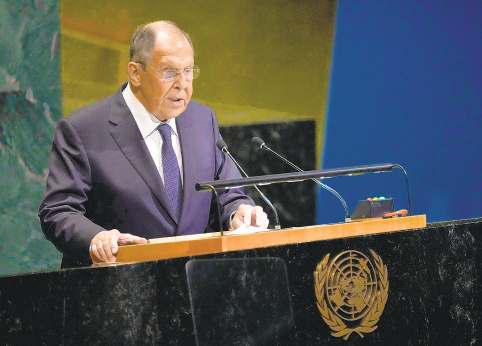 Top Russian diplomat brings firm message to U.N.