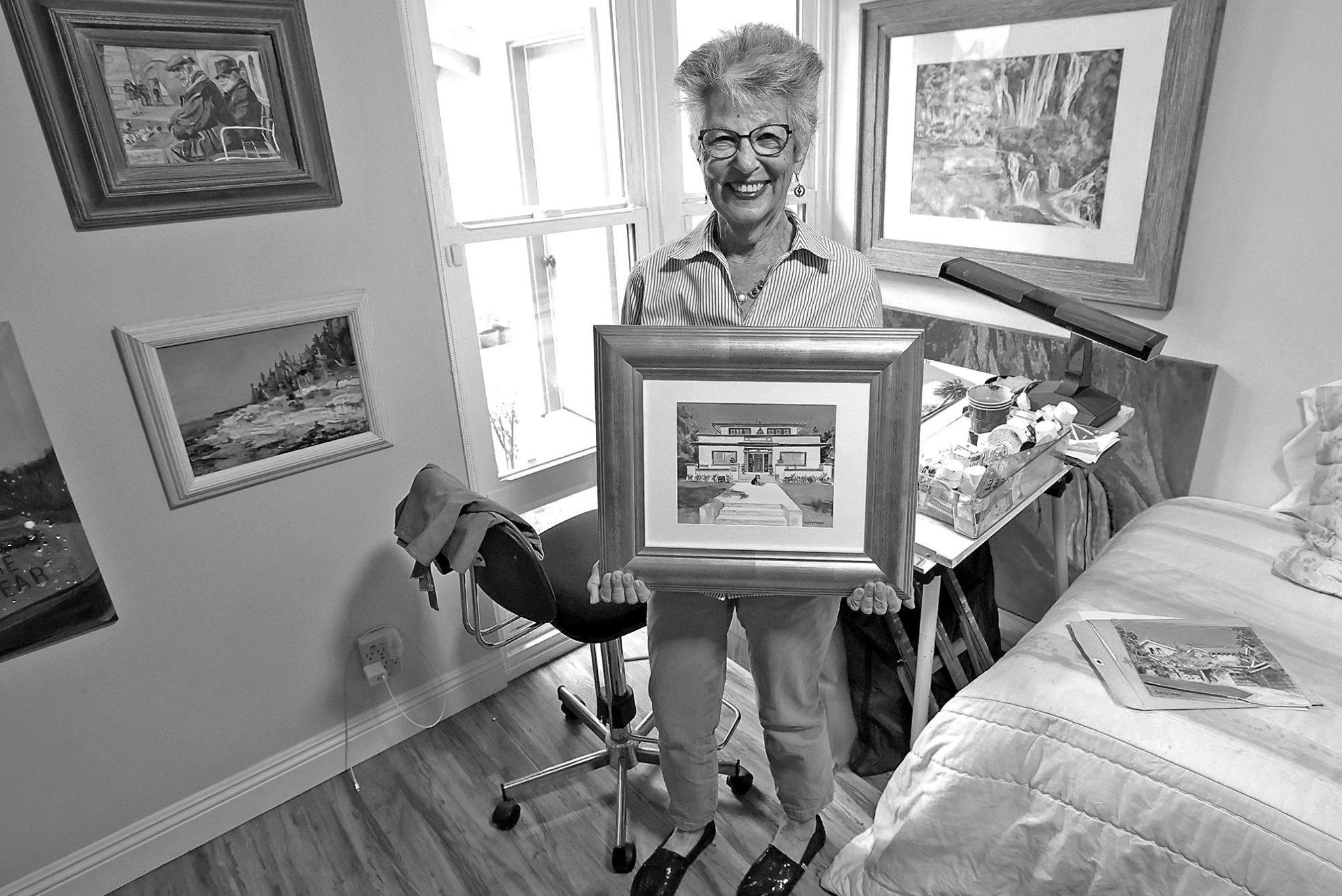 Artist donates portraits memorializing homes lost in L.A. fires