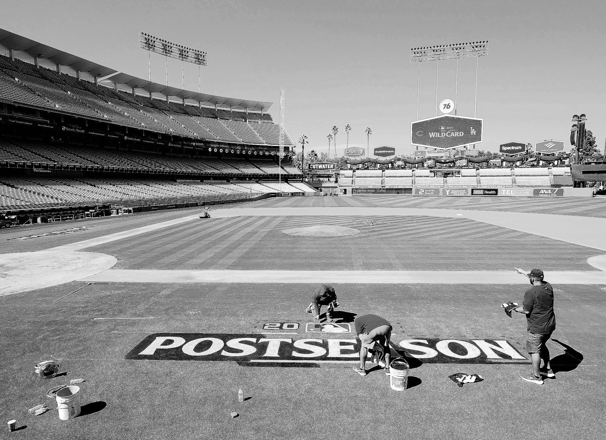 Milder weather for Dodgers' wild-card series