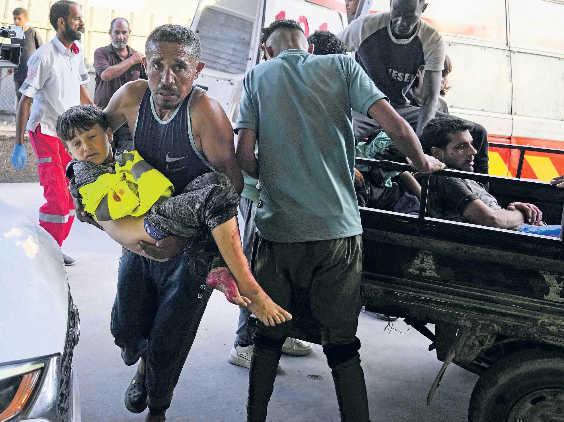ISRAEL STRIKES GAZA; AID IS HALTED