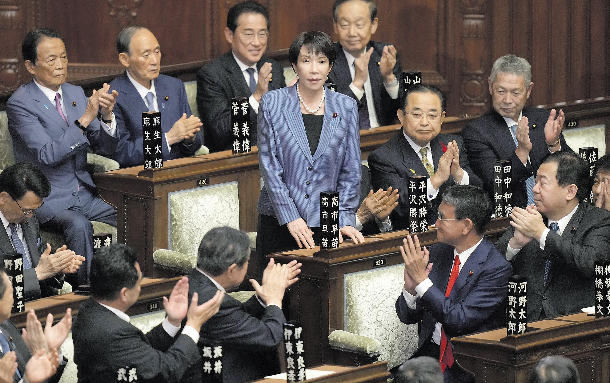 Japan’s parliament elects its first female prime minister