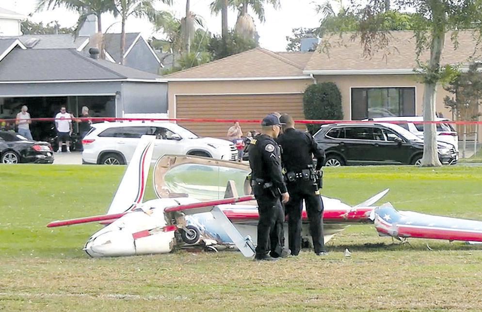Plane crashes into woman at Long Beach park