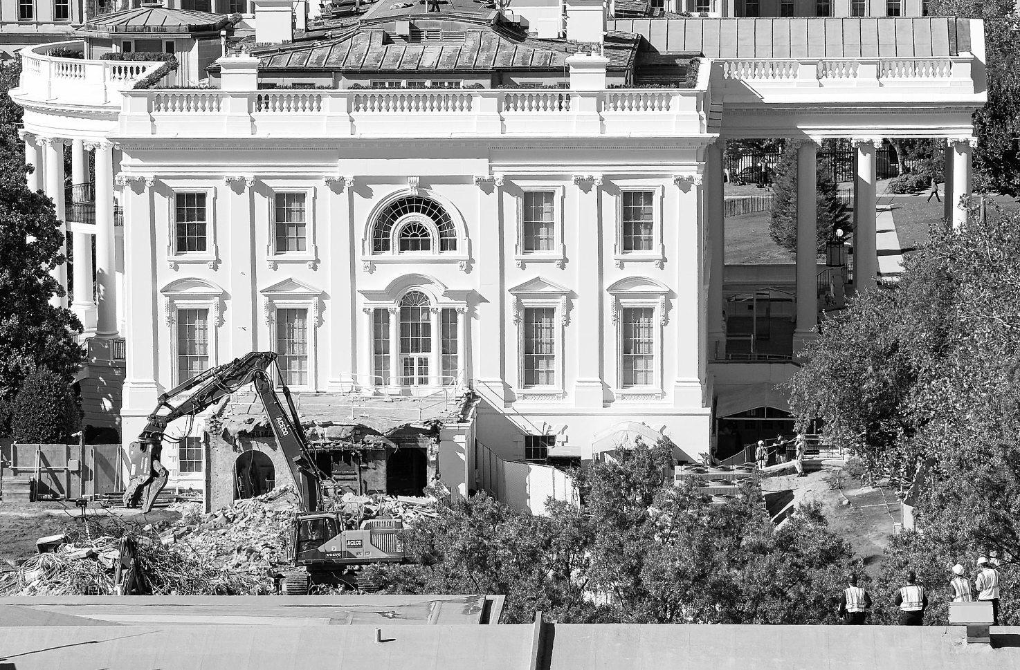 Entire East Wing of White House is razed for ballroom project