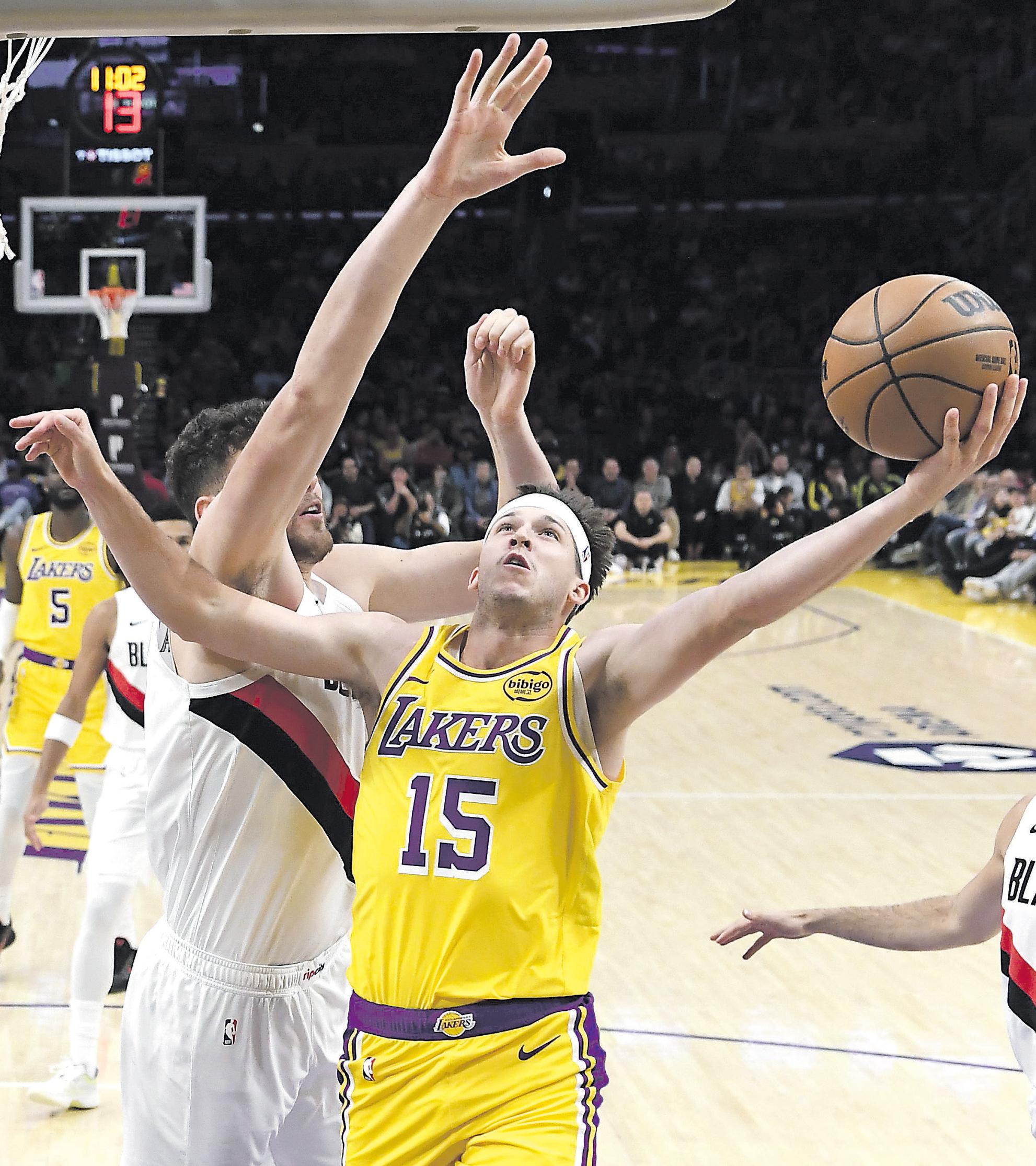 Depleted Lakers run down by Blazers
