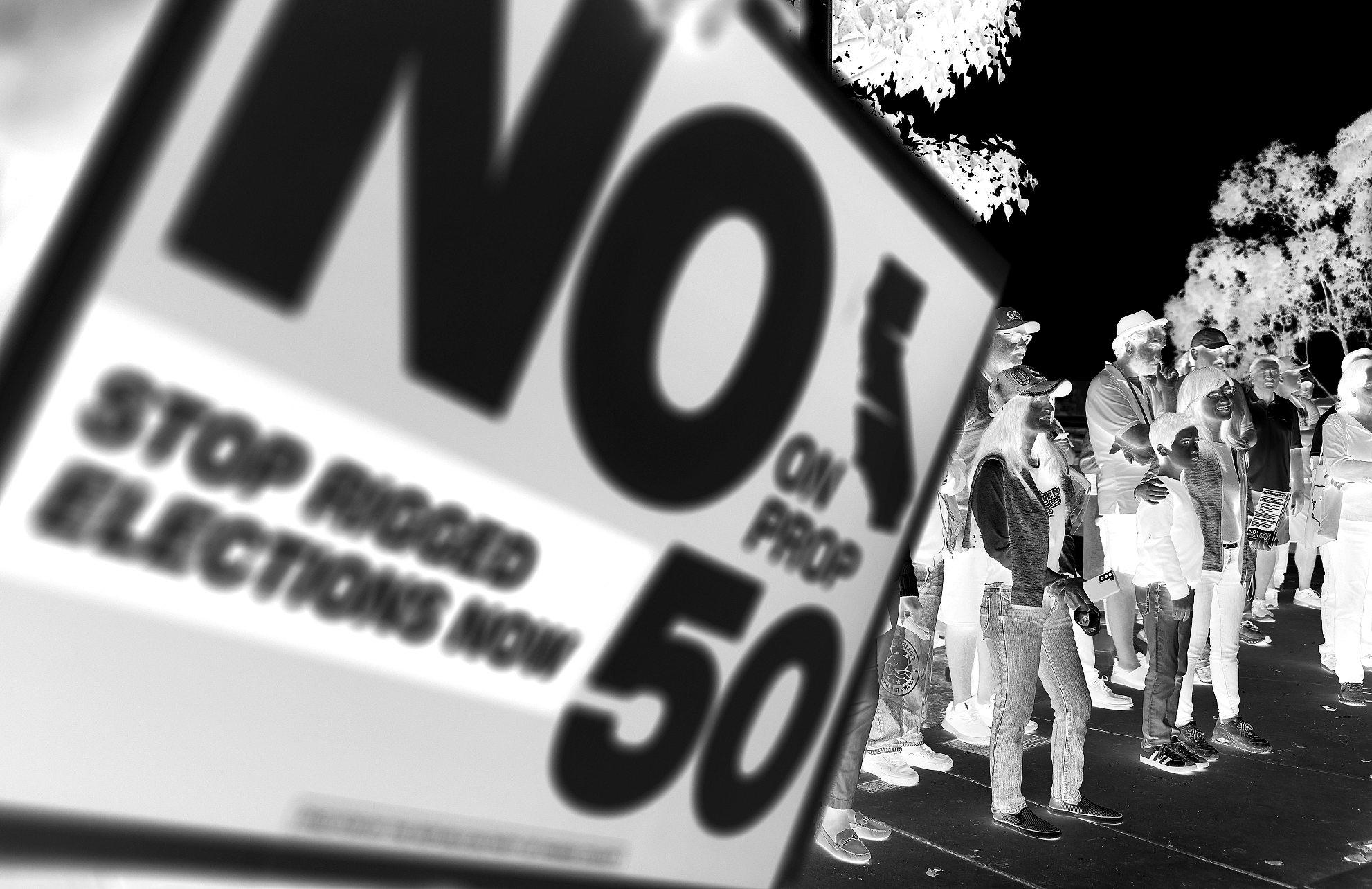 A stark divide in Prop. 50 rhetoric