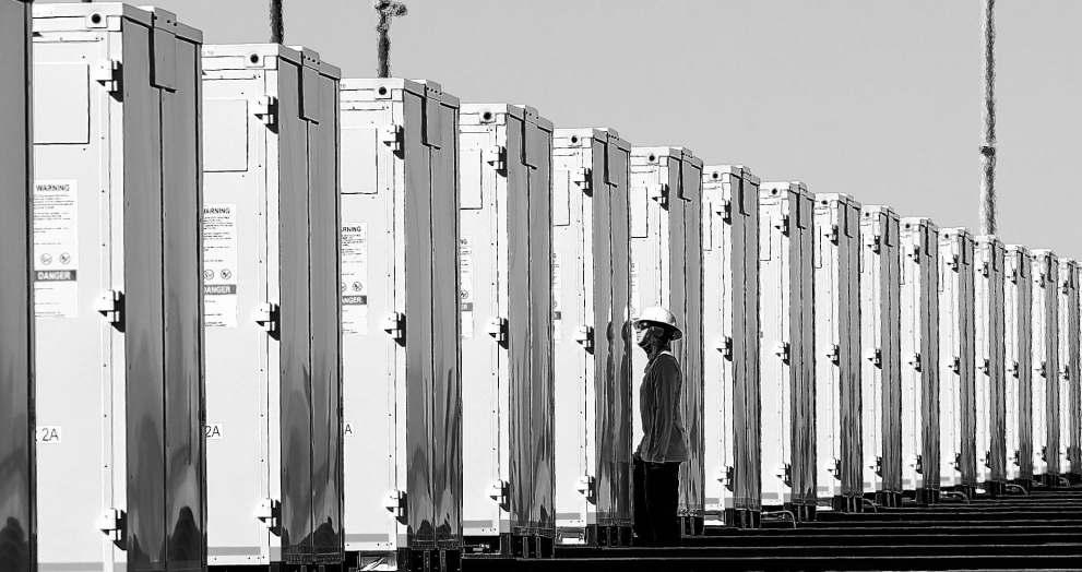 Newsom talks up state’s transformative battery capacity