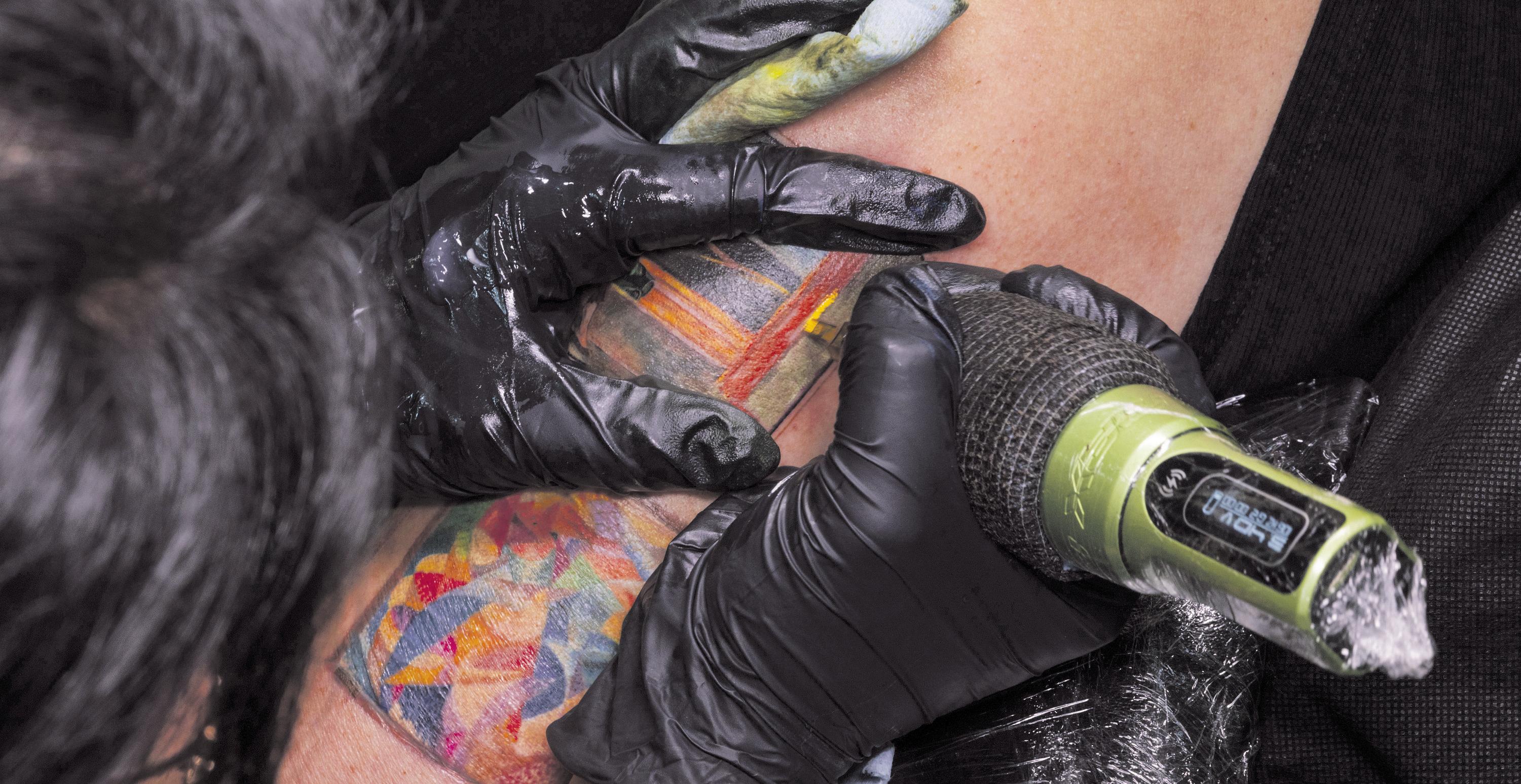 AT 65. SHE GOT THE FIRST OF HER 17 TATTOOS