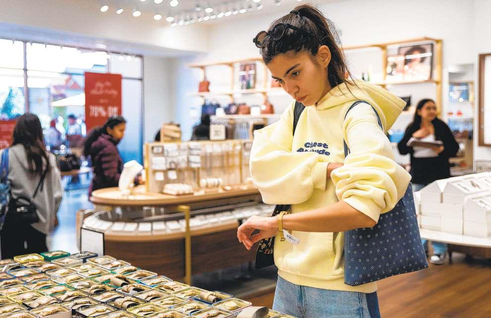 Shoppers on a holiday hunt