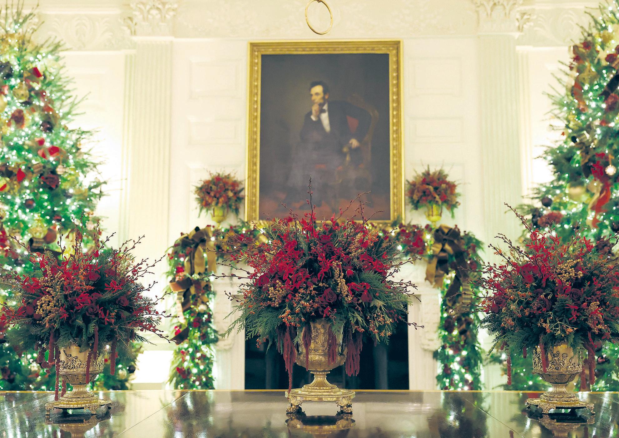 Bedecked halls at White House show first lady’s touch