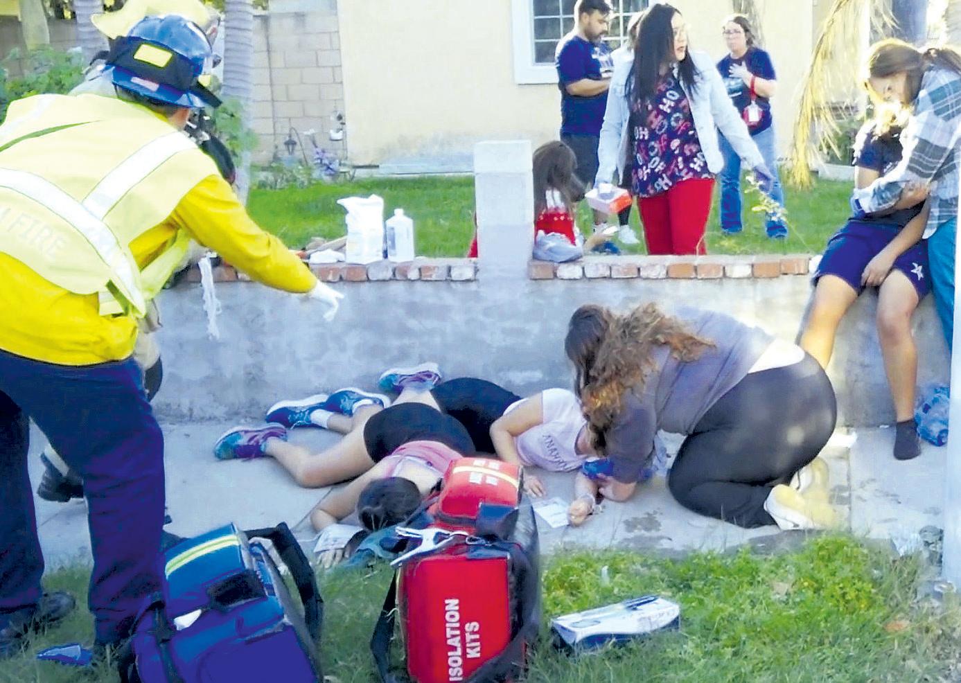 Car hits 8 Anaheim High runners