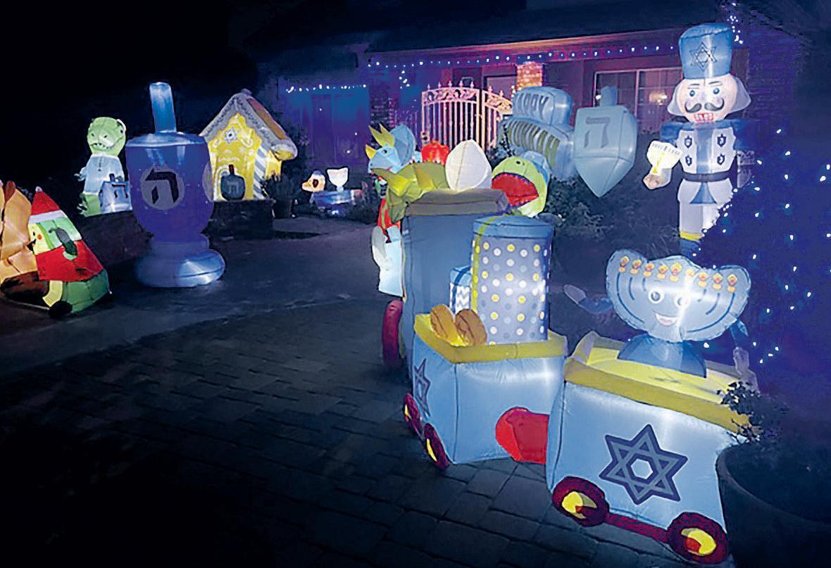 Jewish family's home, decorated for Hanukkah, is attacked
