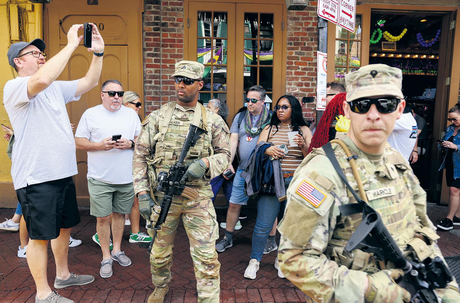 National Guard troops patrol New Orleans a year after attack