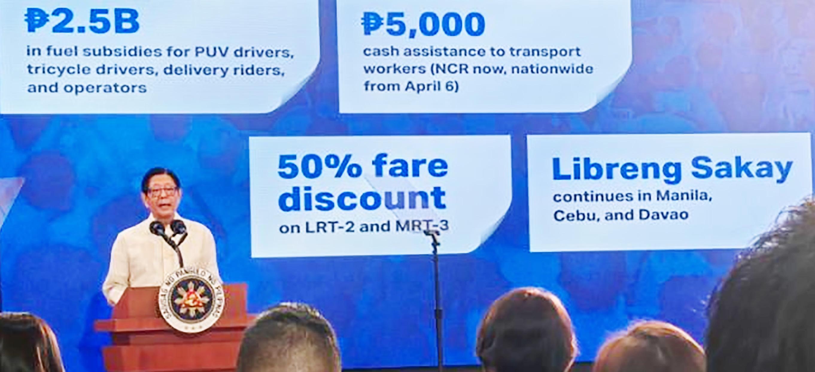 MARCOS GETS EMERGENCY POWERS TO CUT EXCISE TAX ON OIL PRODUCTS